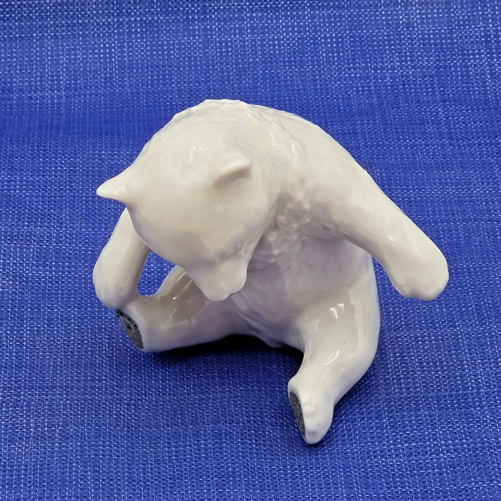 Vintage 1991 Lenox China Jewels Collection Sitting Bear 4” Tall Gold Paws - Picture 3 of 14